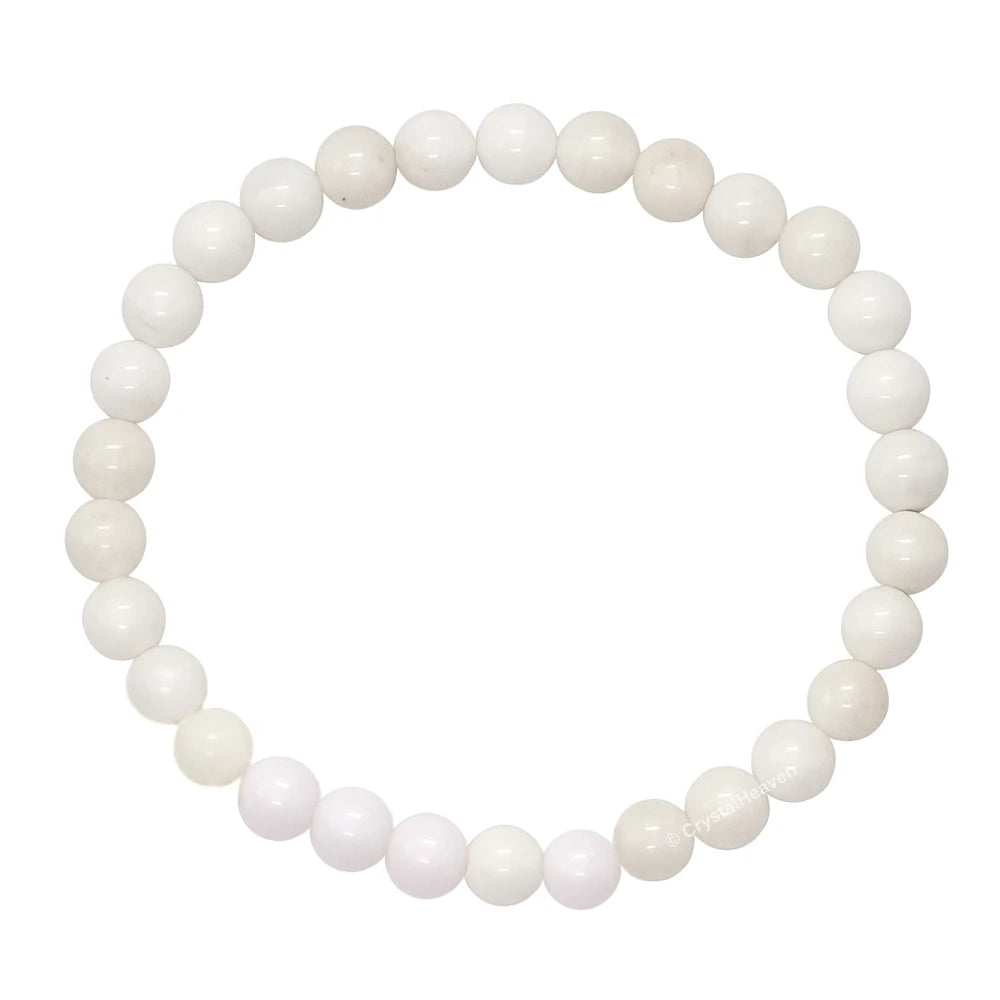 White Moonstone Healing Crystal Bracelets - 6mm Beads