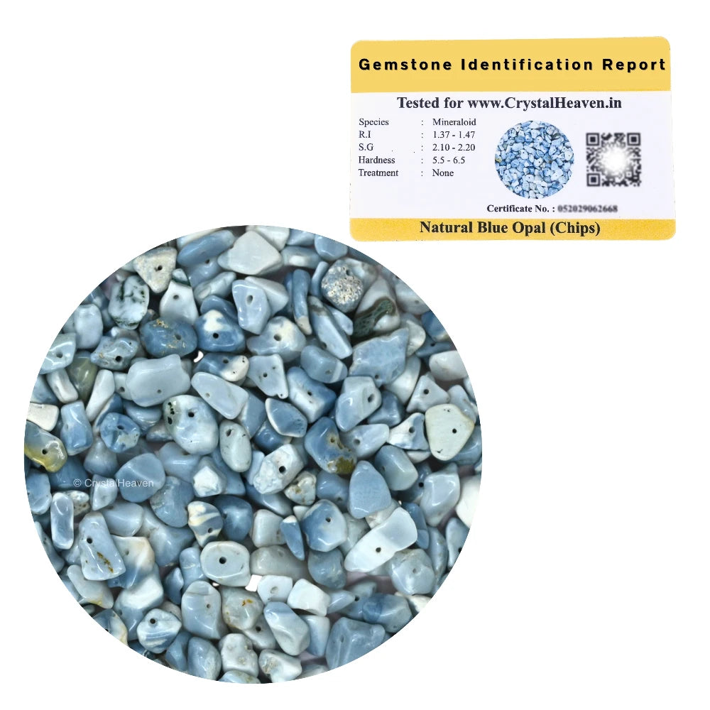 Blue Opal Chips - Pre Drilled