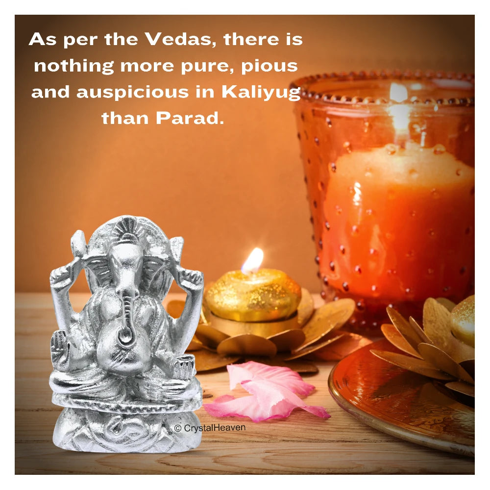 Ganesha Parad Idol (164 Gram, 2.5 Inch)