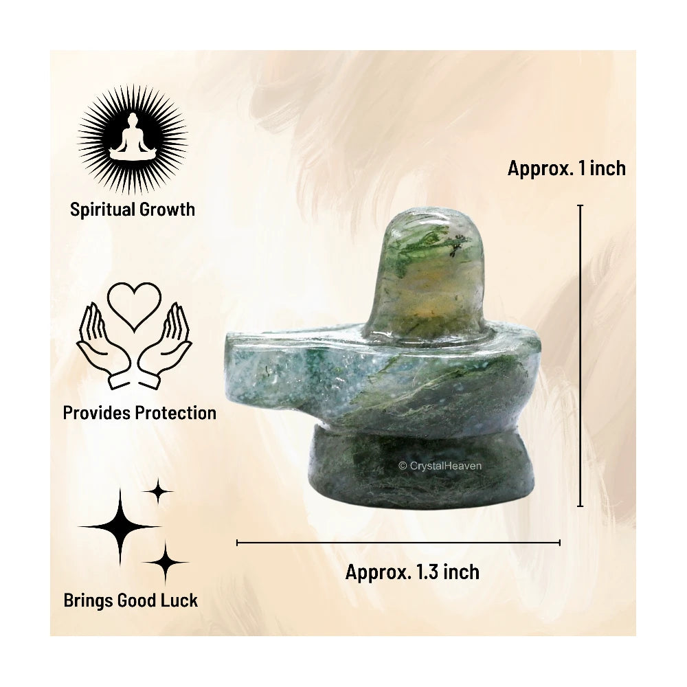 Moss Agate Shivling