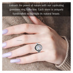 Rainbow Moonstone Ring (Silver/Oval)