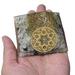 Rainbow Moonstone Orogone Pyramid (Star Of David)