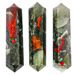 African Bloodstone Pencil Points (Double Terminated) (Set of 10)
