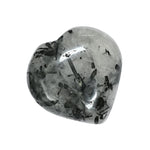 Black rutilated quartz Heart