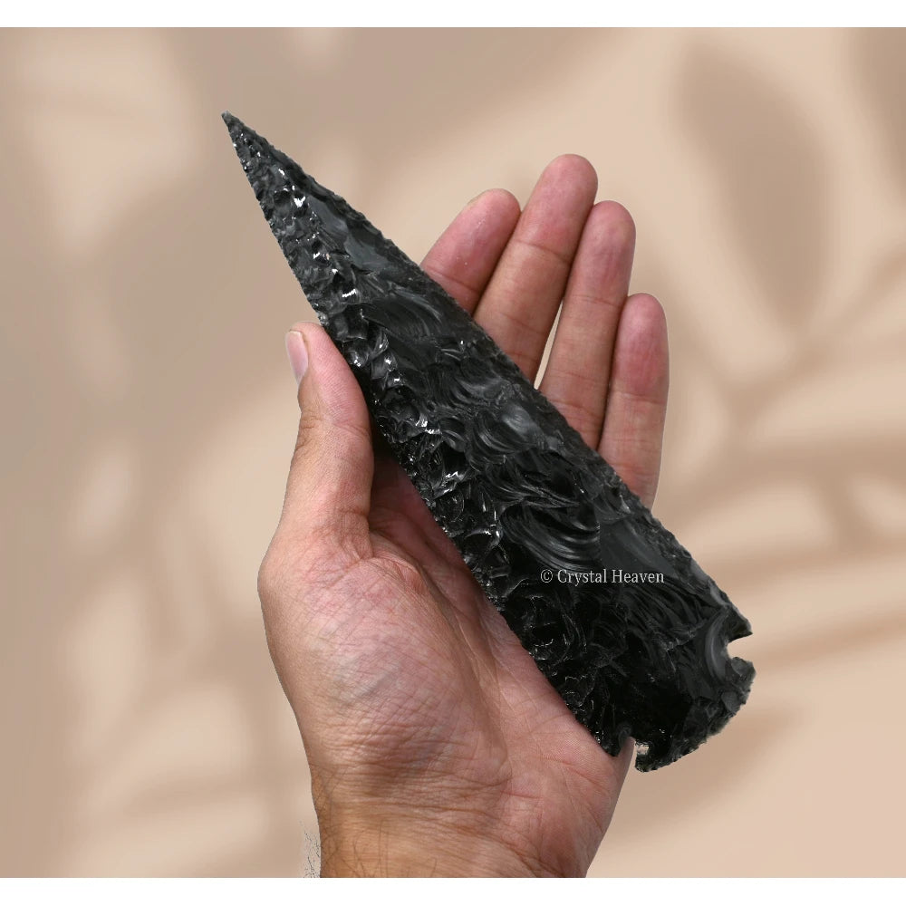 Black Obsidian Arrowhead - 7" to 8"