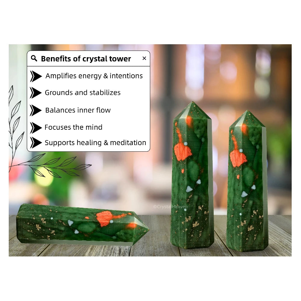 African Bloodstone Crystal Tower (2" to 3" inch) 