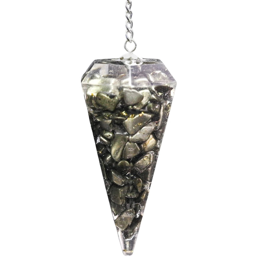 Pyrite Crystal Orgone Pendulum