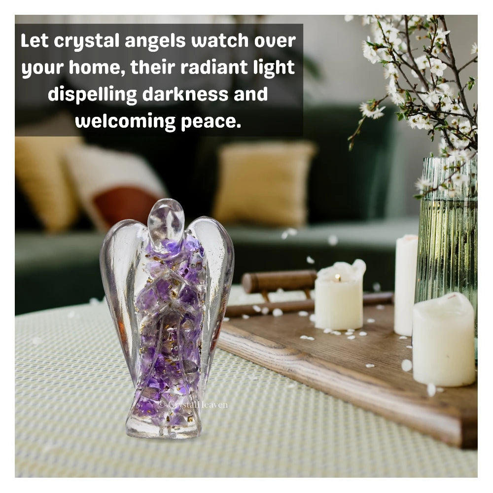 Amethyst Crystal Orgone Angel (2 Inch)