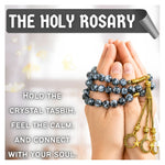 Snowflake Obsidian Crystal Tasbih (Gold)
