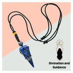 Lapis Lazuli Pendulum Pendant Necklace (Macrame)