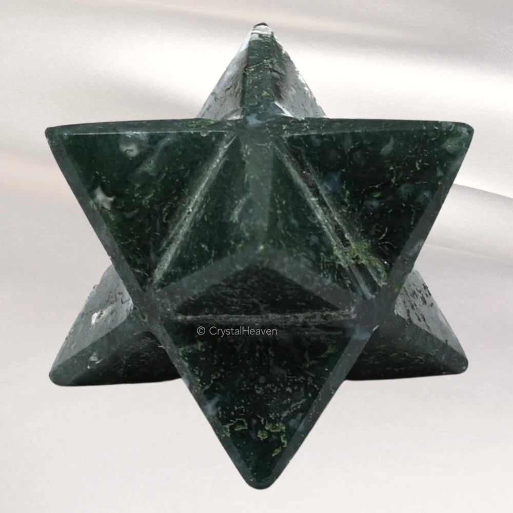 Moss Agate Crystal Merkaba (20-25 mm)
