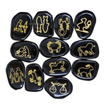 Black Agate Pagan Wiccan Stones (Set of 12)
