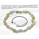 White Moonstone Tumbled Bracelet (Elastic)