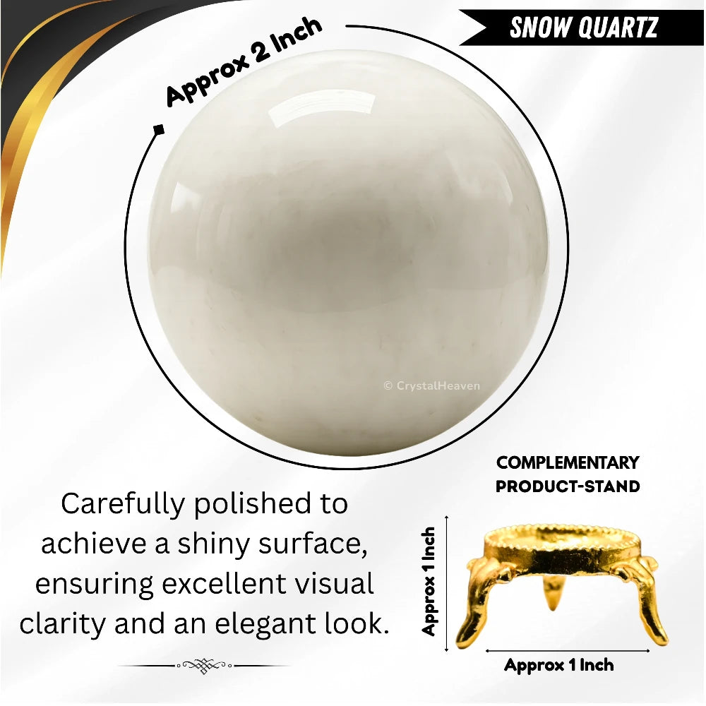 Snow Quartz Sphere (2 Inch)