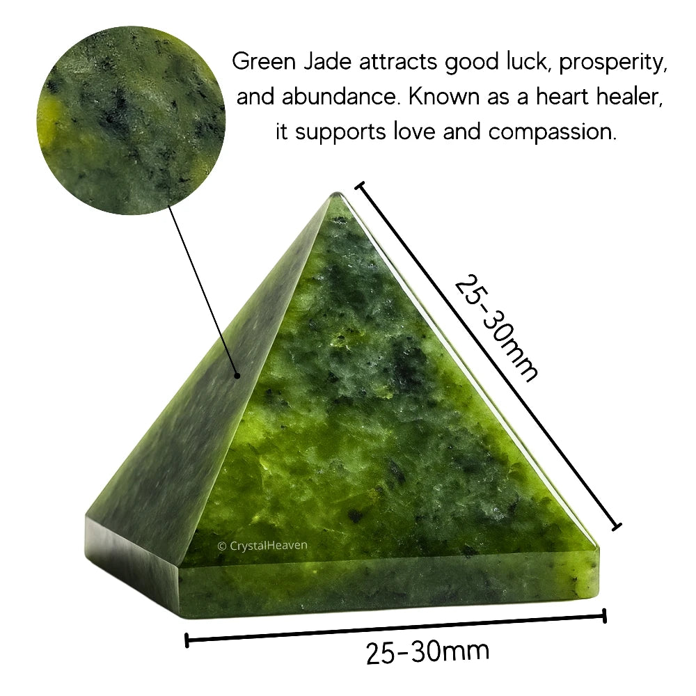 Green Jade Pyramid (1 Inch)
