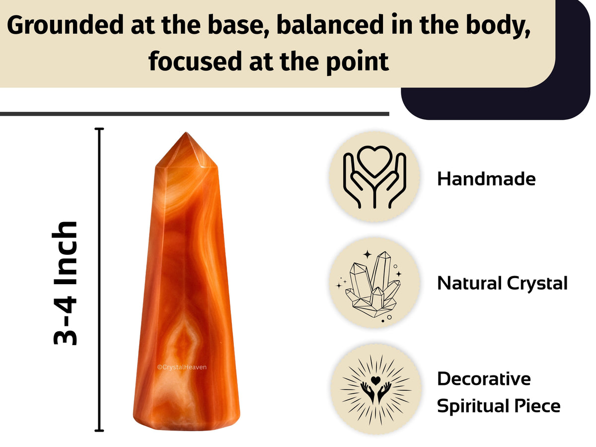 Carnelian Onyx Tower (2" to 3" inch) 