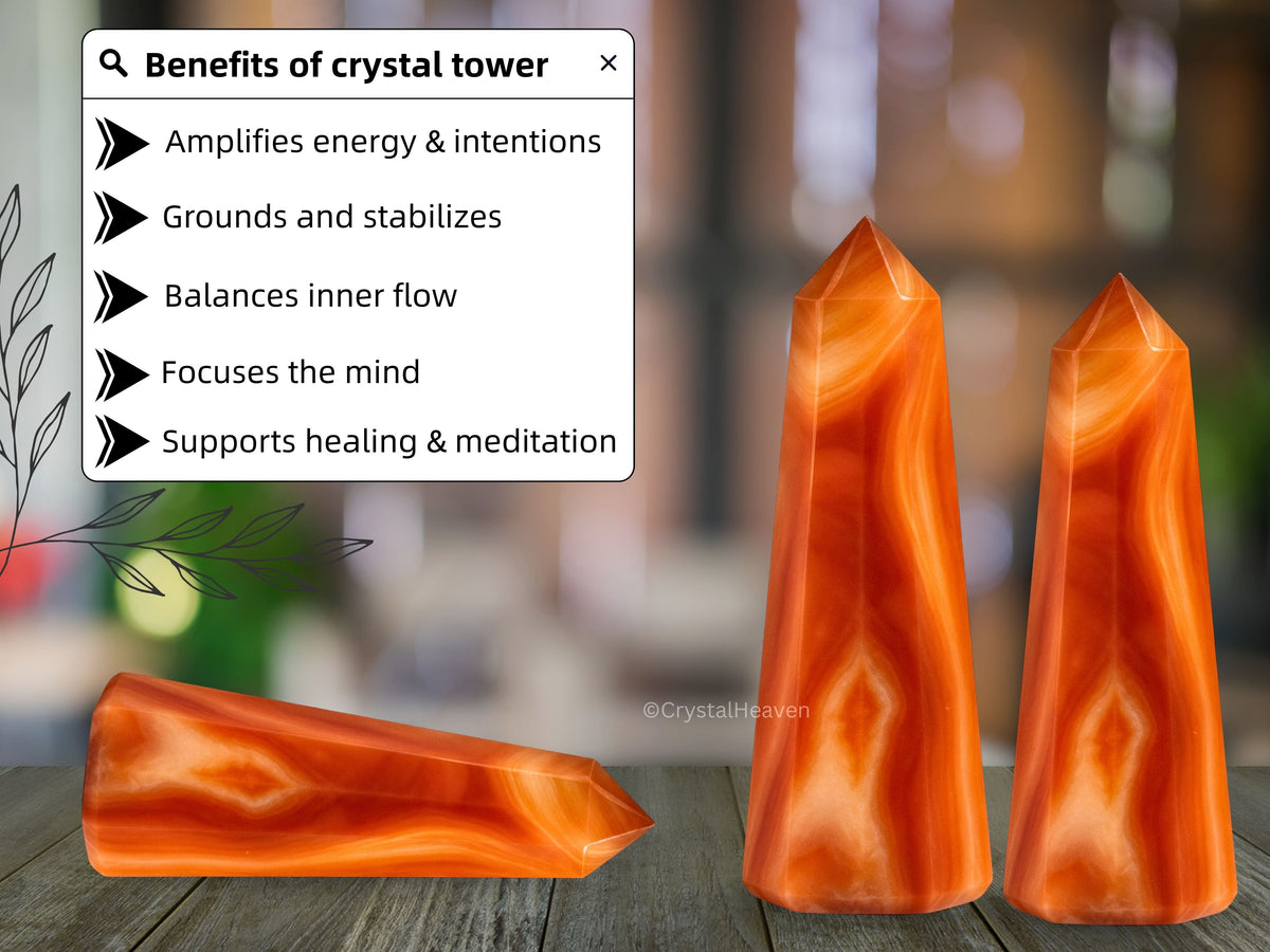 Carnelian Onyx Tower (2" to 3" inch) 