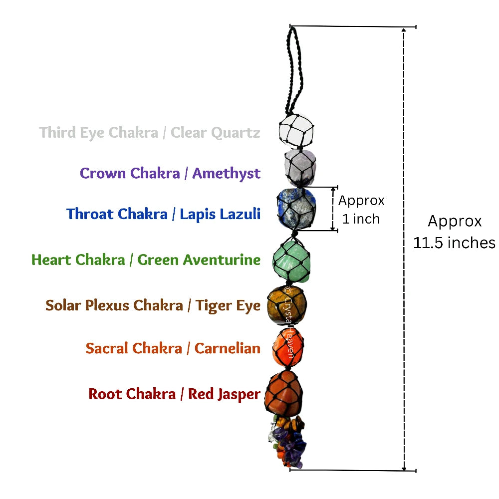 7 Chakra Tumbled Car Hanging Ornaments