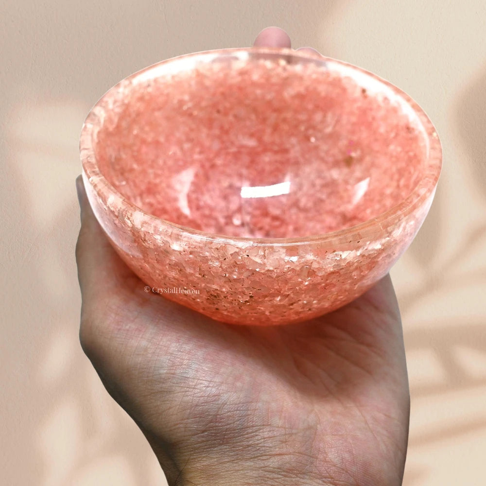 Rose Quartz Orgone Bowl (4 Inch)