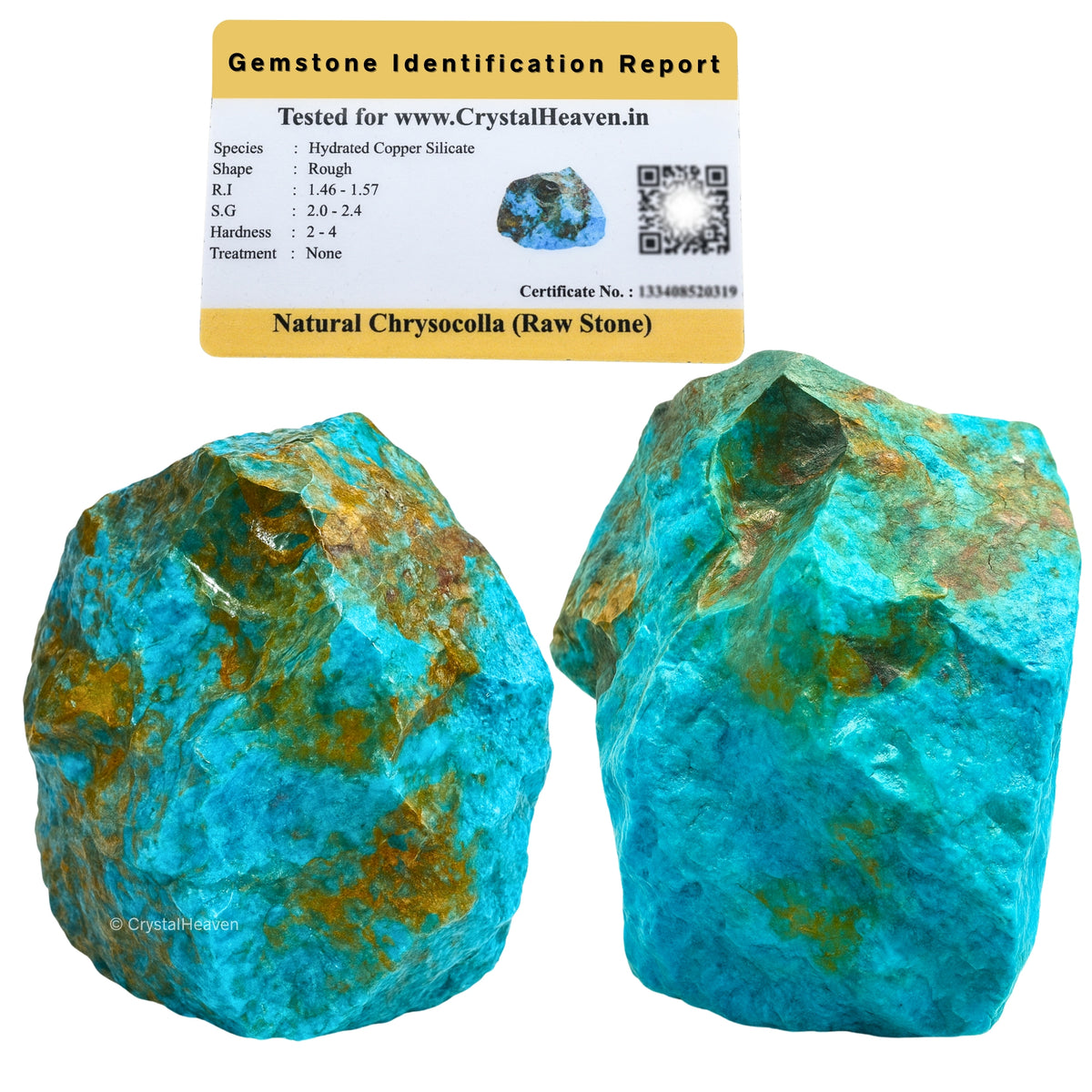 Raw Chrysocolla Crystals (5 Pieces)