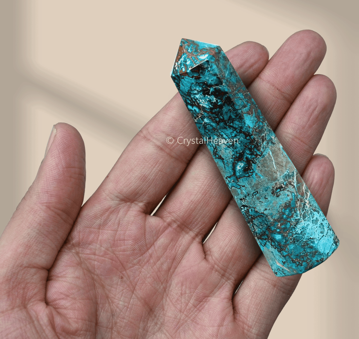 Chrysocolla  Crystal Tower (2" to 3" inch) 