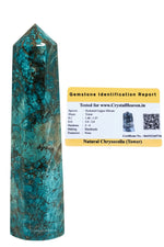 Chrysocolla  Crystal Tower (2" to 3" inch) 