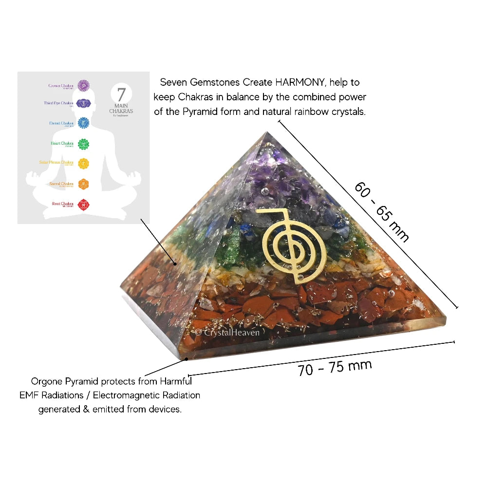 7 Chakra Orgone Pyramid (Reiki)