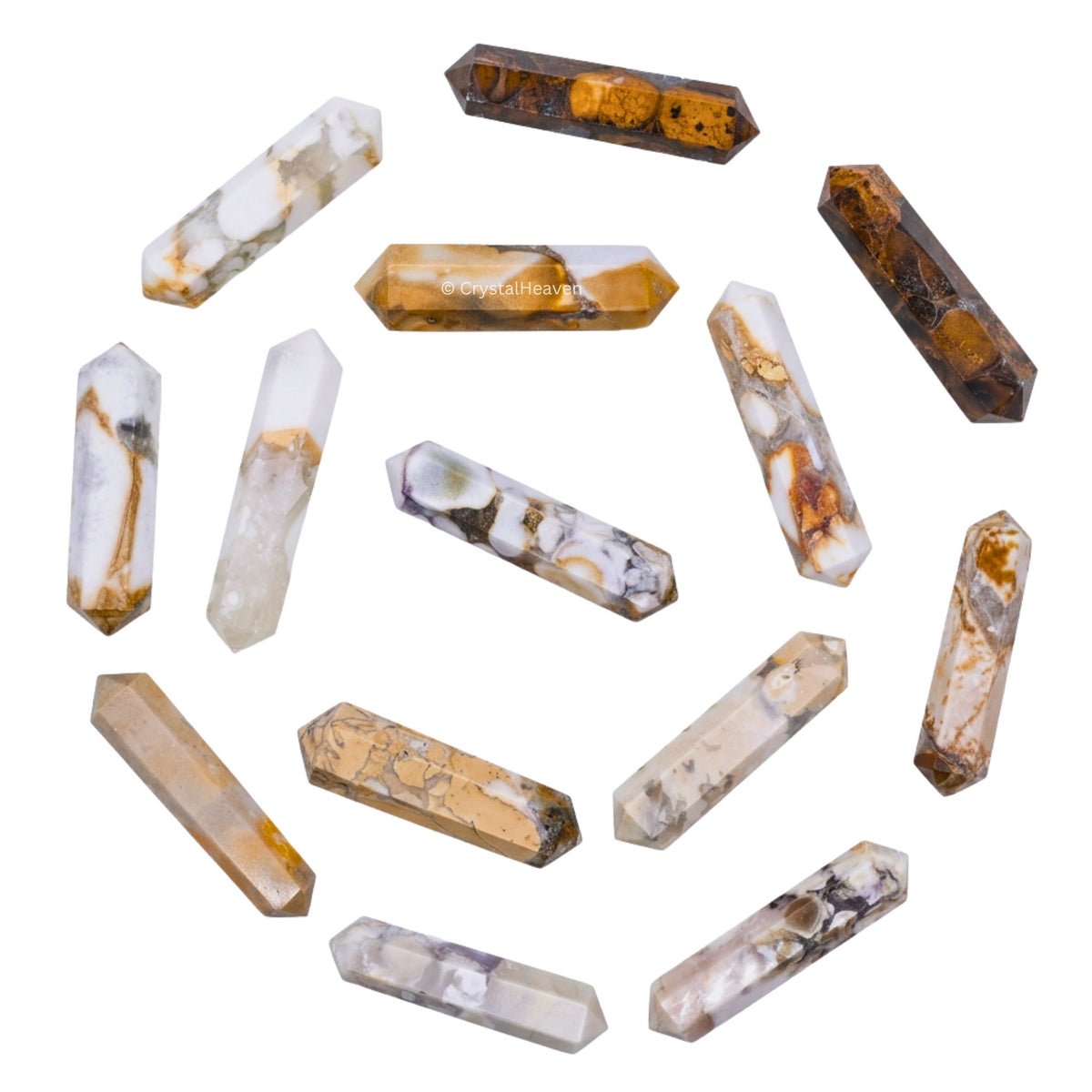 Conglomerate Jasper Pencil Points (Double Terminated) (Set of 3)