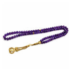 Amethyst Crystal Tasbih (Gold)