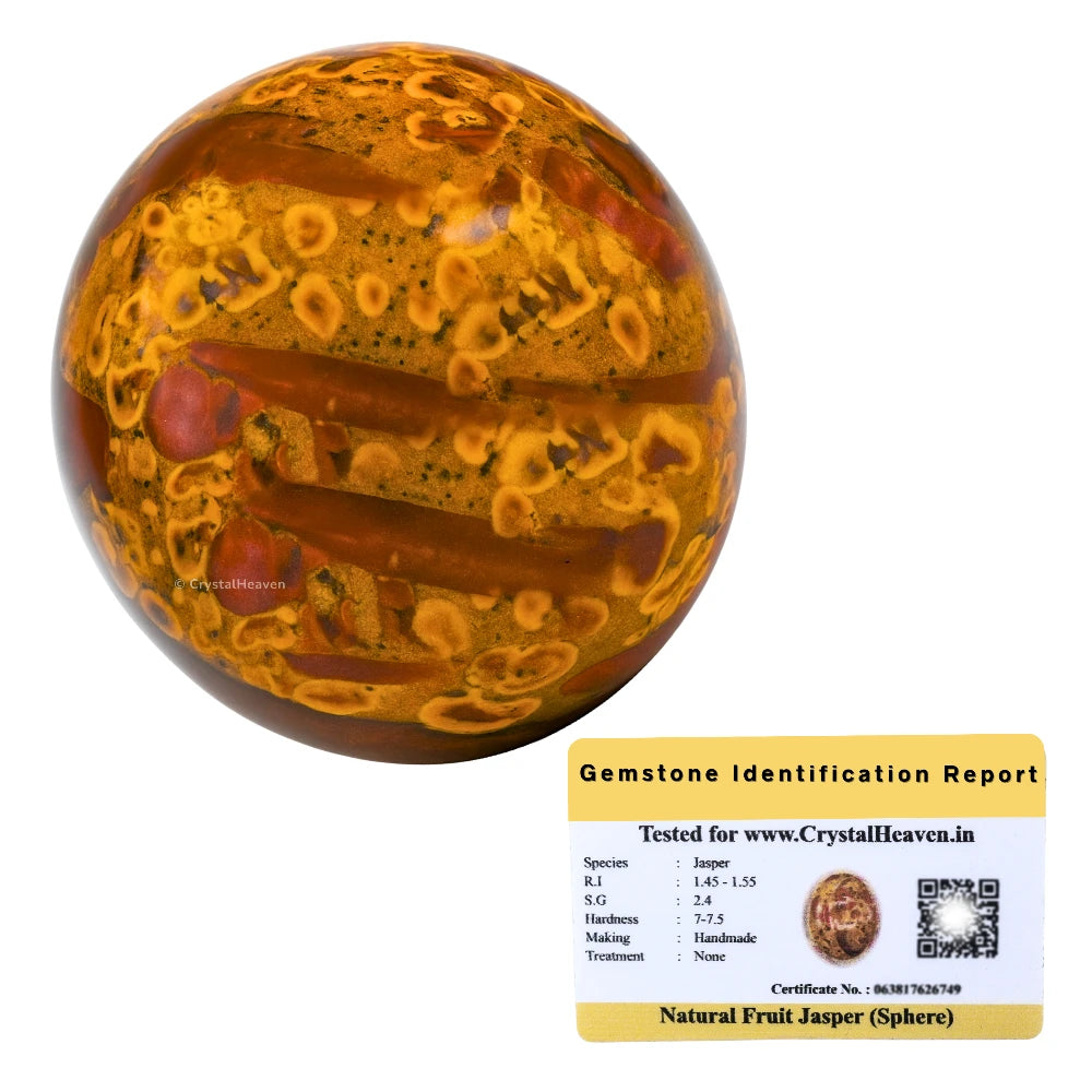 Fruit Jasper Sphere (1.5 Inch)