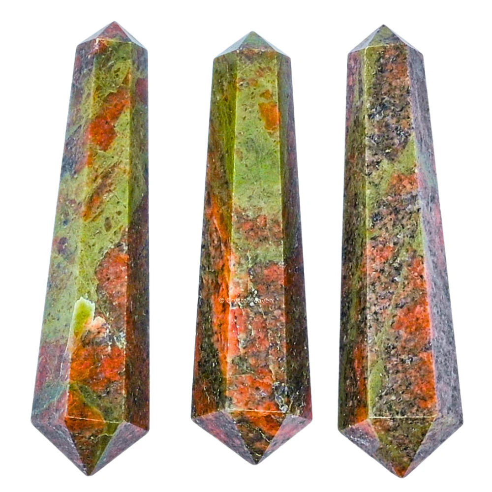 Unakite Pencil Points (Double Terminated) (Set of 50)