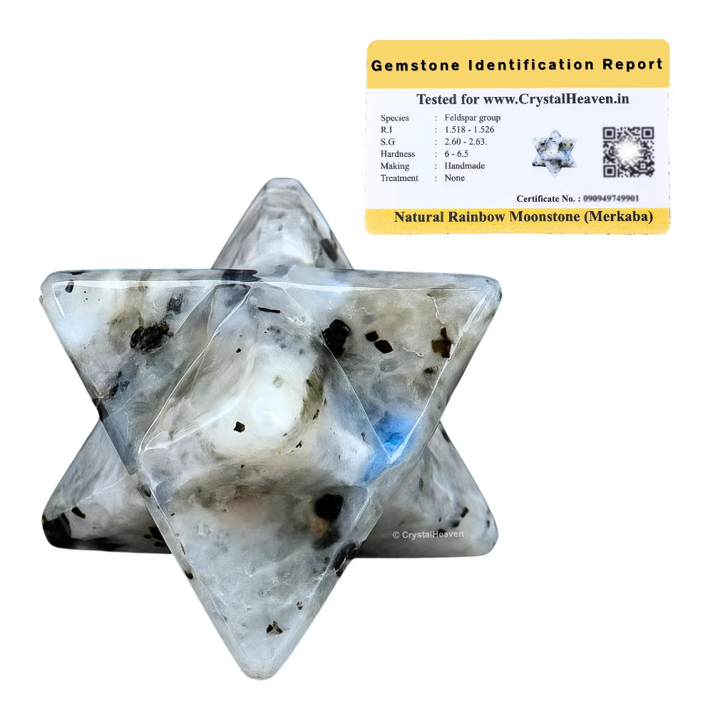 Rainbow Moonstone Crystal Merkaba (20-25 mm)