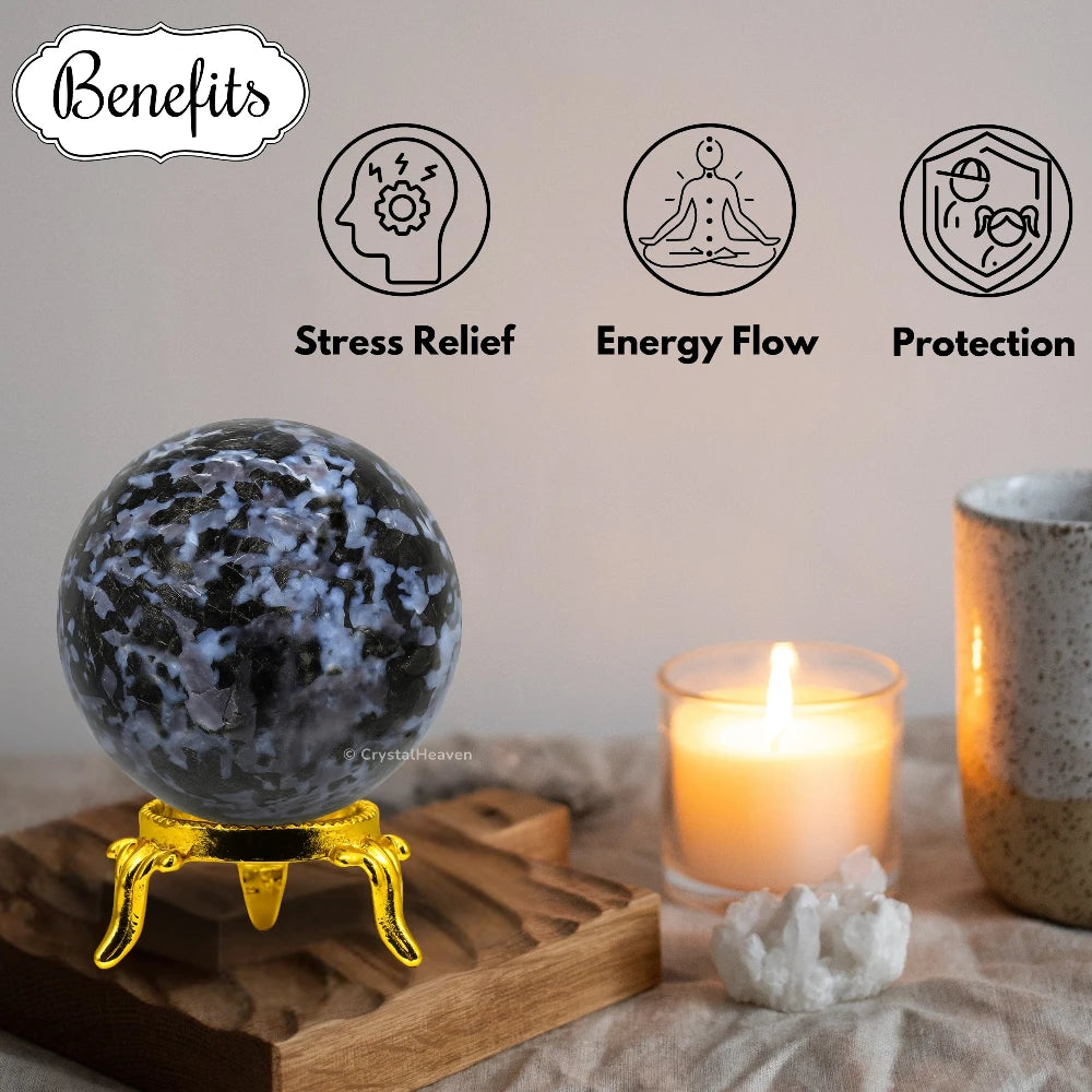 Indigo Gabbro Sphere (2 Inch)