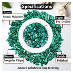 Malachite Chips - Pre Drilled