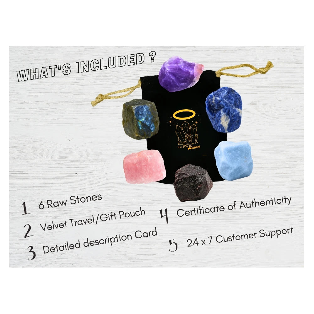 Anxiety Raw Crystals Set