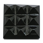 Black Obsidian 9 Pyramid Plate