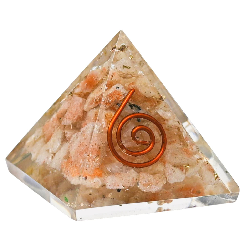 Sunstone Orgone Pyramid - 30mm