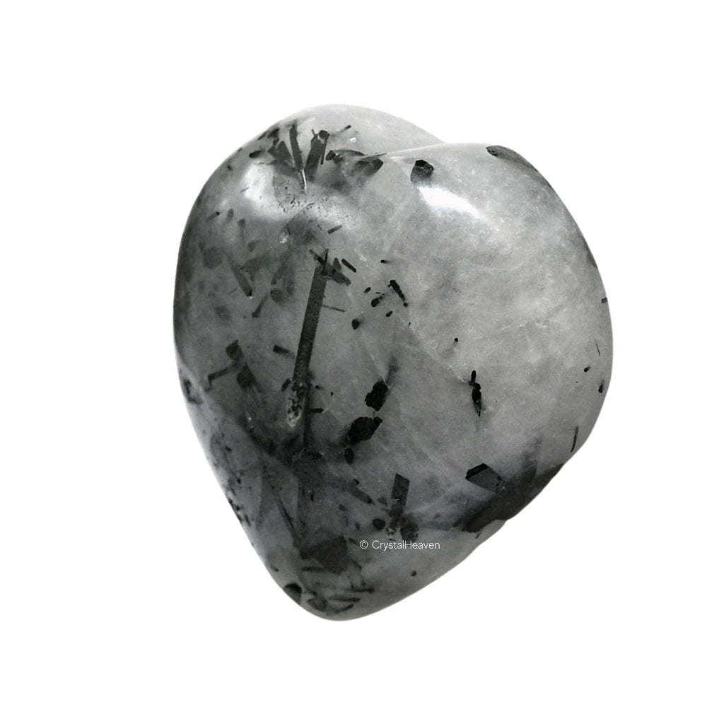 Black rutilated quartz Heart