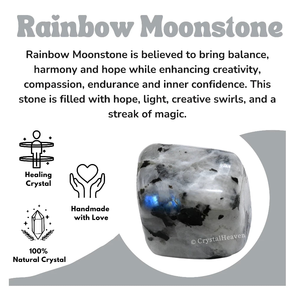 Tumbled Rainbow Moonstone Stones (30 Gram)