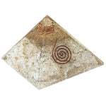 Clear Quartz Crystal Orgone Pyramid - Coil