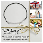 Smoky Quartz Bracelets - 2mm Faceted Beads (Silver)