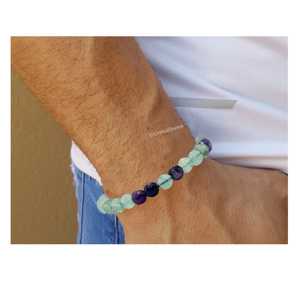 Multi Fluorite Bracelet (Faceted-Adjustable)