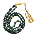 Green Goldstone Crystal Tasbih (Gold)