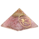 Rose Quartz Orgone Pyramid (Horus Eye)