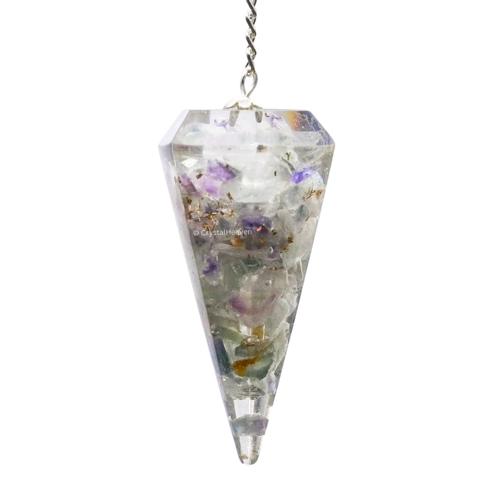 Fluorite Crystal Orgone Pendulum