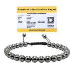Hematite Healing Crystal Bracelets - 6mm Beads (Adjustable)