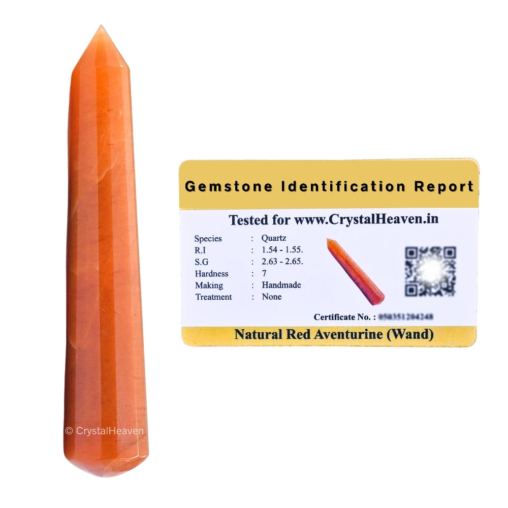 Red Aventurine Wand (Faceted)