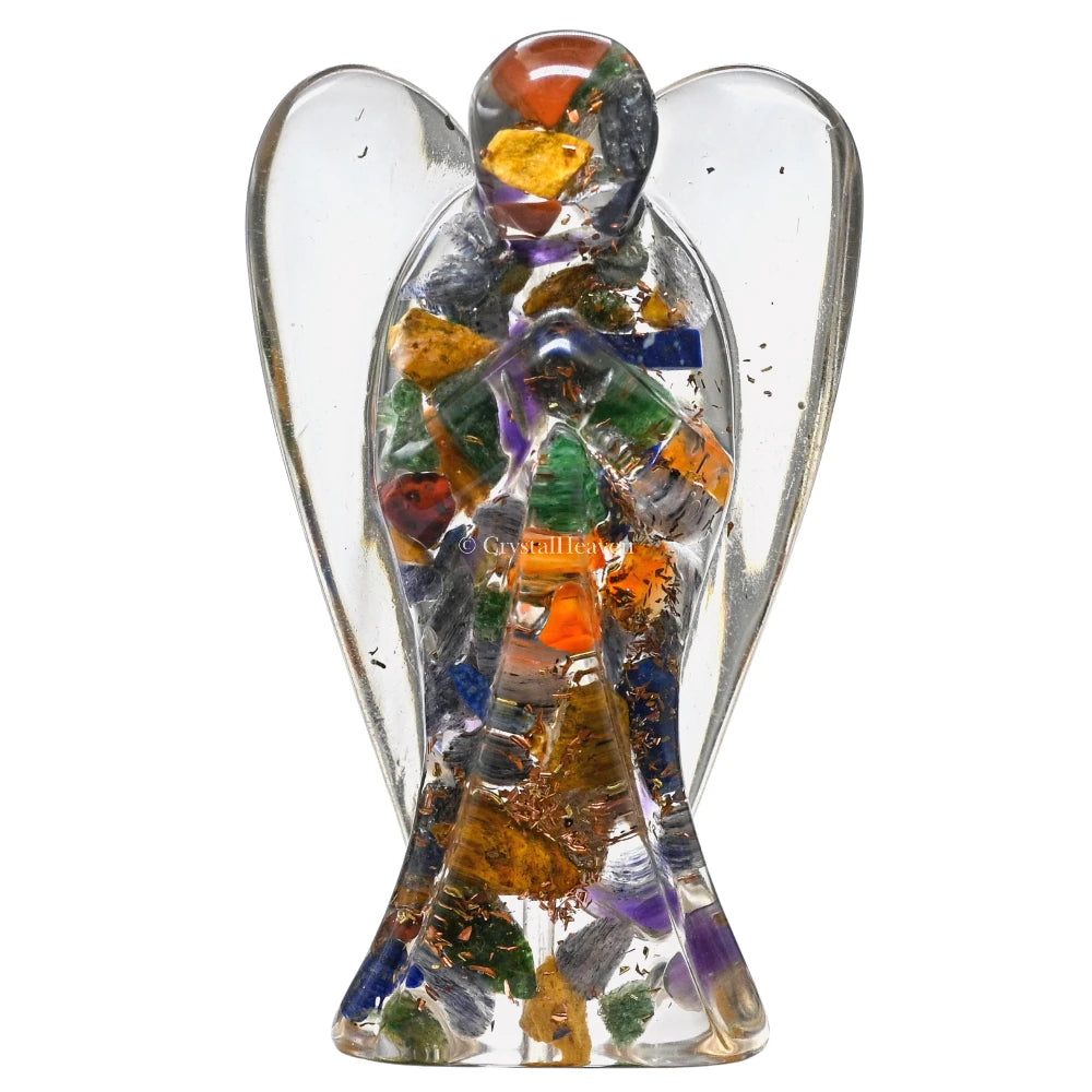 Mix Chakra Crystal Orgone Angel (2 Inch)