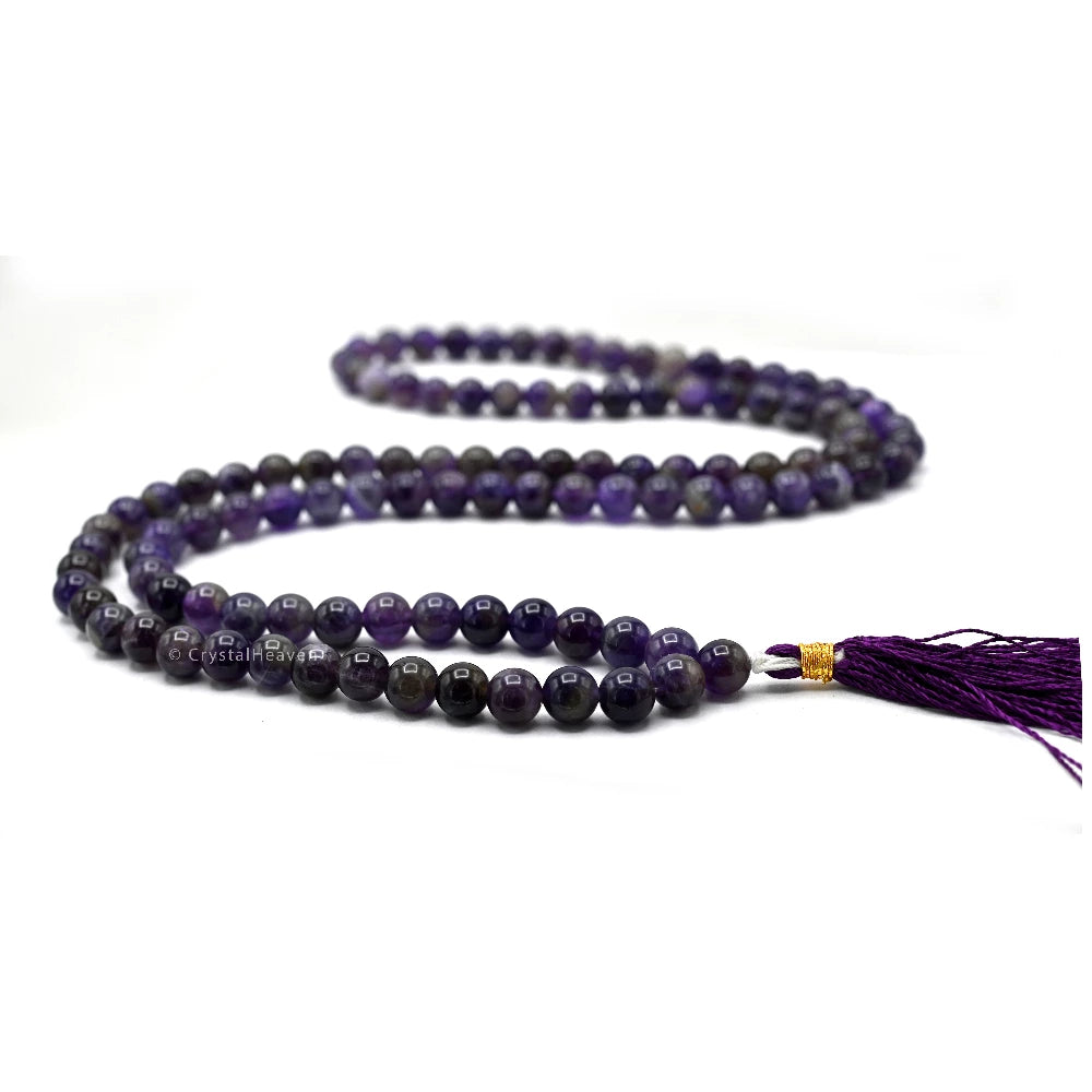 Amethyst Japa Mala (Without Knot)