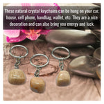 Cream Moonstone Crystal Keychain (Tumbled)